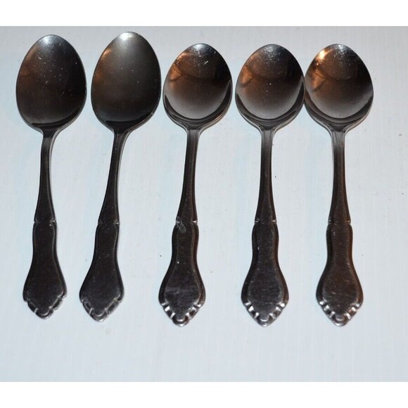 Vtg 5 Pc Lot Stanley Roberts MAJESTY Stainless Rogers soup spoon 7" Flatware - Picture 2 of 13
